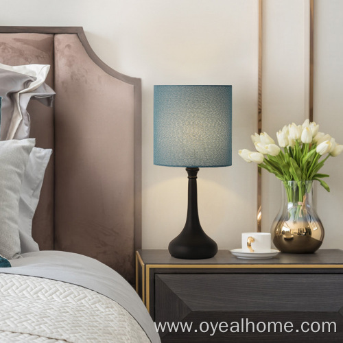 Modern Bedside Metal Base Table Lamp